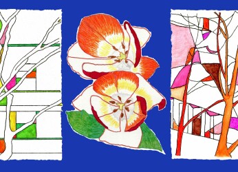 Alice Dass PAINTING Garden Triptych