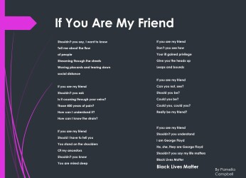 Pamella Campbell POEM BLM If You Are My Friend